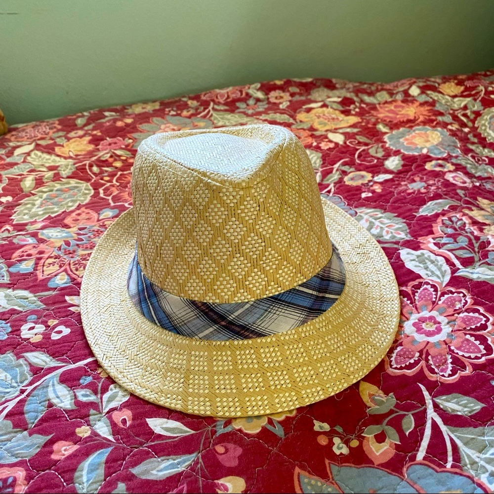 Plaid band- Panama Hat
